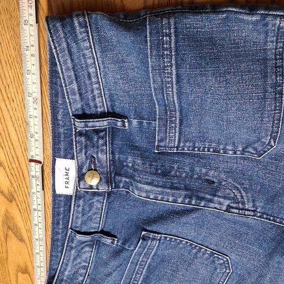 FRAME Jeans Womens 30 BLUE  BOOT Denim Preowned Cut BOOTCUT Cowboy Western Used - Picture 6 of 8